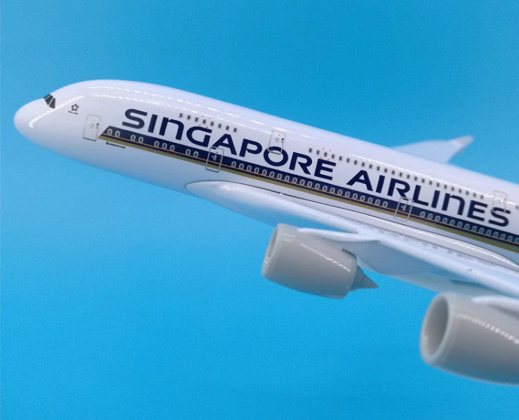 20CM SINGAPORE AIRLINES AIRBUS A380 Passenger Aircraft Diecast Airplane Model