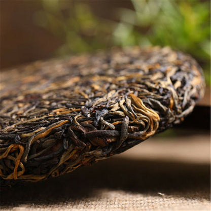 Yunnan Dian Hong Black Tea Cake 200g Fengqing Ancient Tree Black Tea Puer Tea