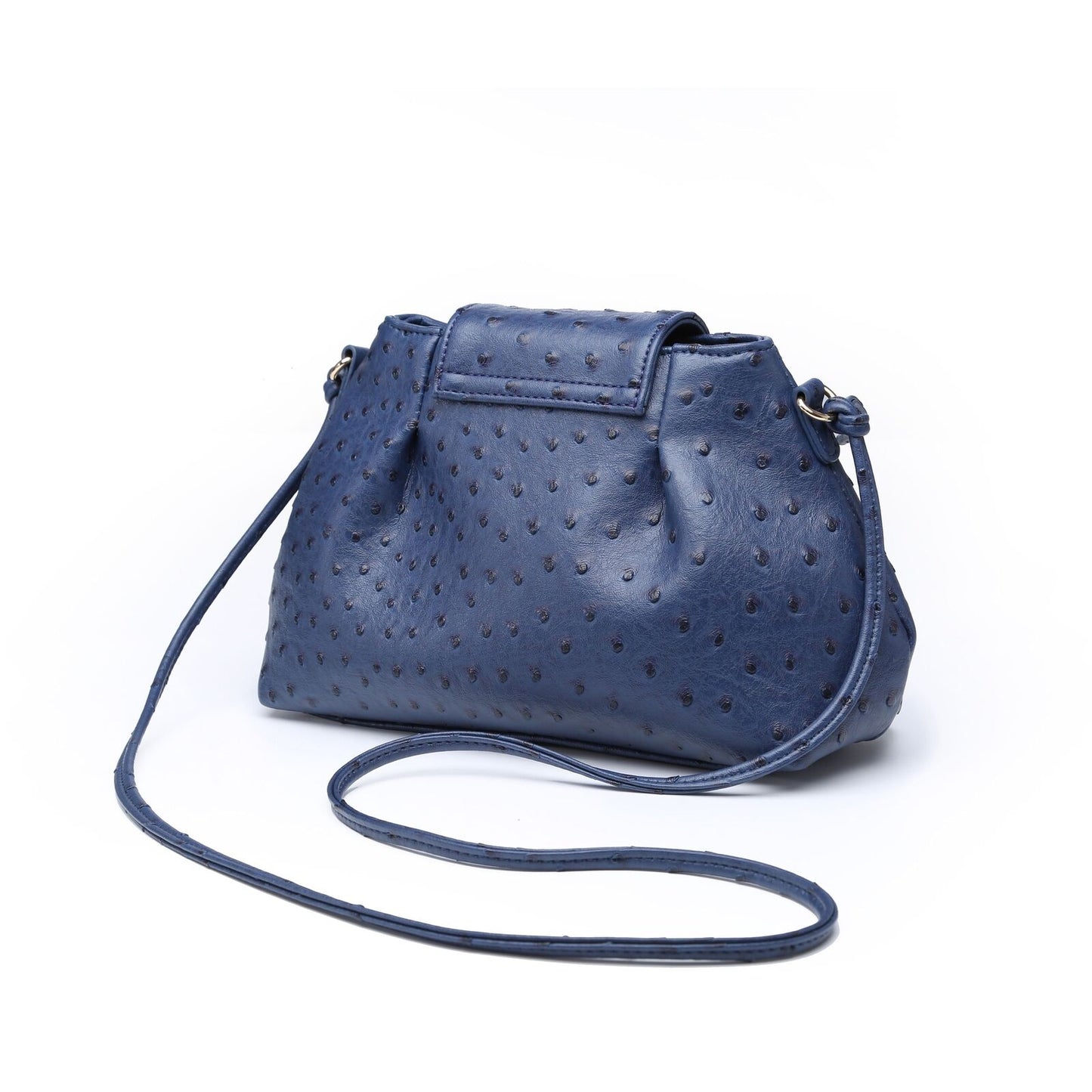 Elegant Handbag Ostrich Pattern Handbag Synthetic Leather Cloud Bag 27*11*17 CM