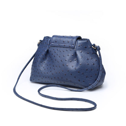 Elegant Handbag Ostrich Pattern Handbag Synthetic Leather Cloud Bag 27*11*17 CM