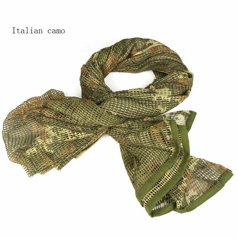 190*90 cm Cotton Scarf Mesh Sniper Airsoft Face Mask Camping Bandana Camouflage