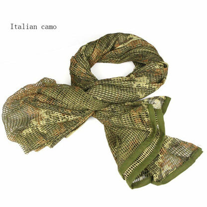 190*90 cm Cotton Scarf Mesh Sniper Airsoft Face Mask Camping Bandana Camouflage