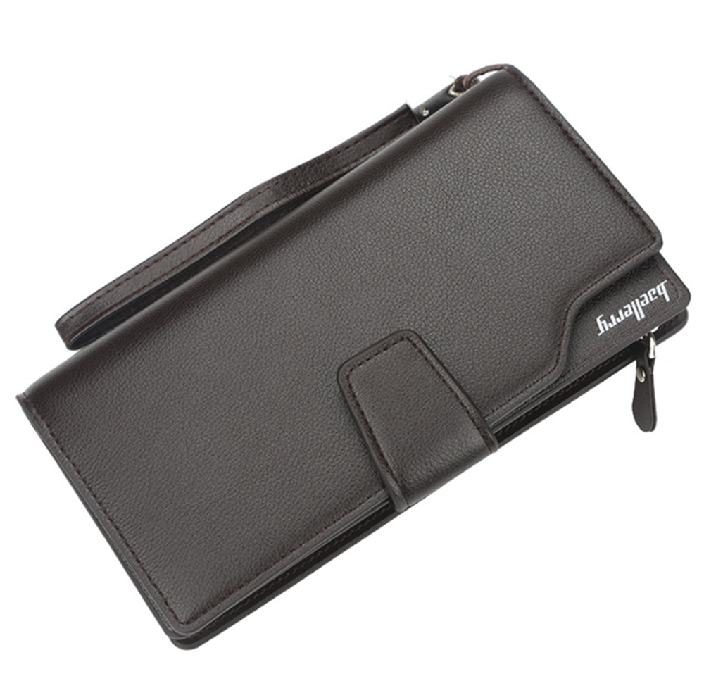 Men's Casual Leather Long Wallet Clutch Purse Bag ID Credit Card Holder Billfold
