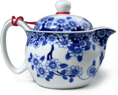 Porcelain Teapot 350ml Stainless Filter Infuser Chinese Dragon Flower Tea Pot