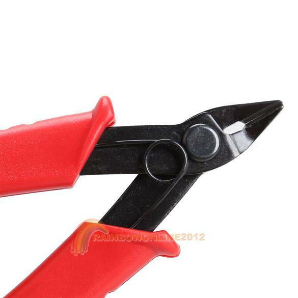 R1B1 Mini 5 Inch Electrical Crimping Plier Snip Cutter Hand Tool Red Handle