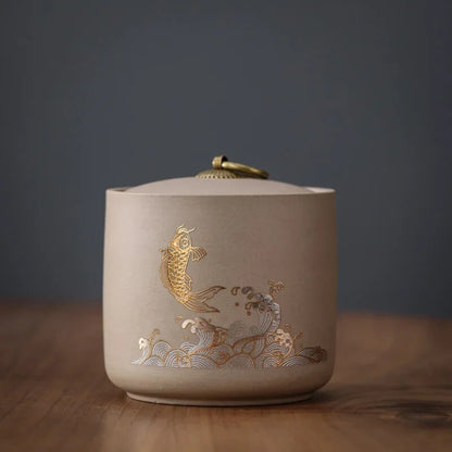 Chinese Ceramic Storage Jar, Purple Clay, Tea Jar, Home Candy Nut Sealed Box