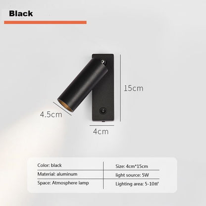Wall Light Indoor LED Nordic Home Bedroom Bedside Headboard Reading Lamp Fixture