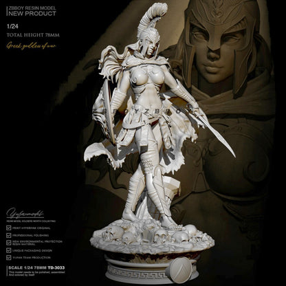 1/24 resin figures model Spartan goddess of war Unassembled Unpainted