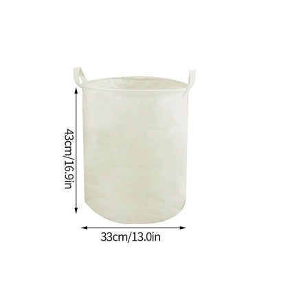 Laundry Basket Folding Dirty Clothes Organizers Storage Bag 50x40cm Cotton Linen