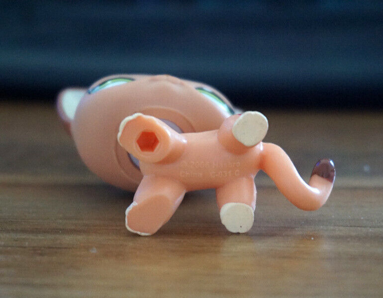 Mini Pet Shop Toys Tan Leopard Spot Green Eyes LPS #1120 Short Hair Cat Collect