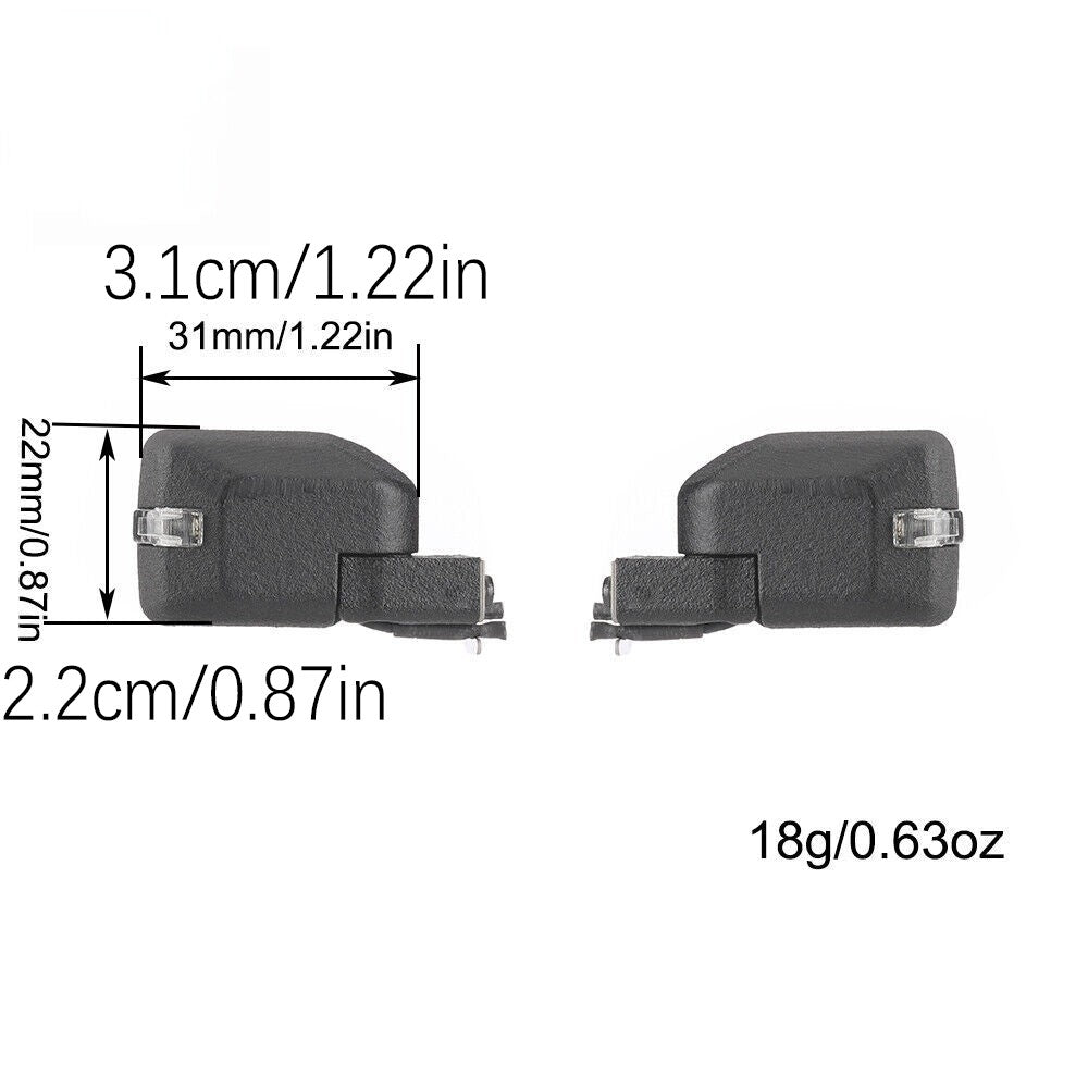 Universal 1/10 RC Crawler Car 3mm Lamp Bead Foldable Rearview Mirror Simulation