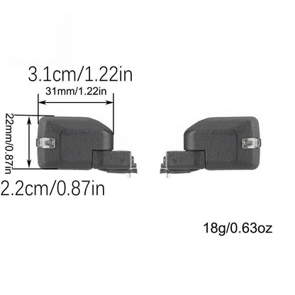 Universal 1/10 RC Crawler Car 3mm Lamp Bead Foldable Rearview Mirror Simulation