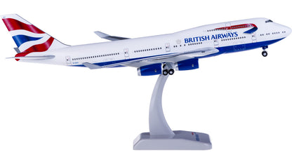 1:200 35CM Hogan BRITISH AIRWAY BOEING 747-400 Passenger Plane ABS Plastic Model