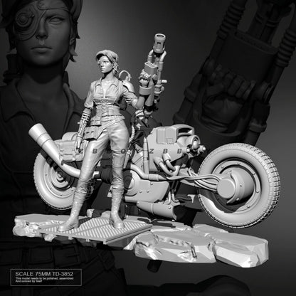 1:24 76mm resin figure model kit Locomotive Steel Hero Unassembled unpainted