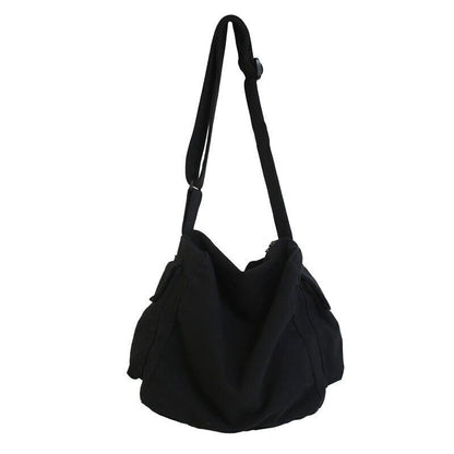 Portable Packages Black Nylon Shoulder Bags South Korean Style Travle Bags