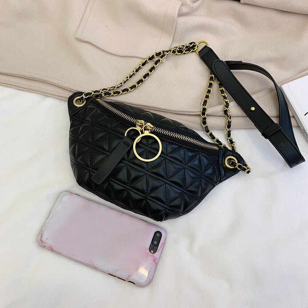 Women Fanny Chest Bag Waist Pack Crossbody Leather Fashion Travel Shoulder Bag