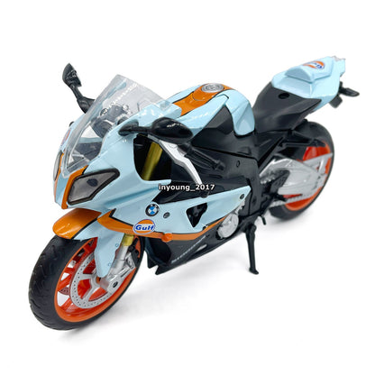 1/12 BMW S1000RR Motorcycle Model Toy Diecast Toy Vehicle for Kids Boys Blue