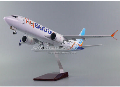 47CM 1:80 Flydubai BOEING 737 MAX8 Passenger Airplane Landing gears Resin Model