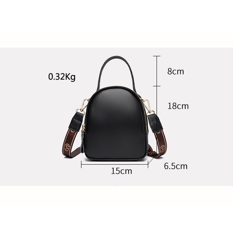 Messenger Purse Handbags Genuine Leather Vintage Casual Shoulder Bag 15*18*6.5CM