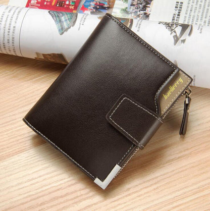 Men's Bifold Leather Wallet Long Zip Clutch Purse Credit ID Card Holder Handbag
