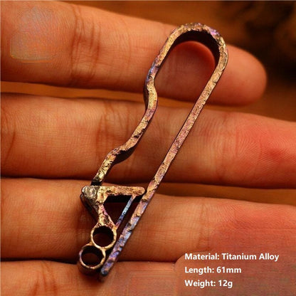 Handmade Titanium Alloy Belt Clip Belt Key Holder Belt Keychain Key Chain Gift