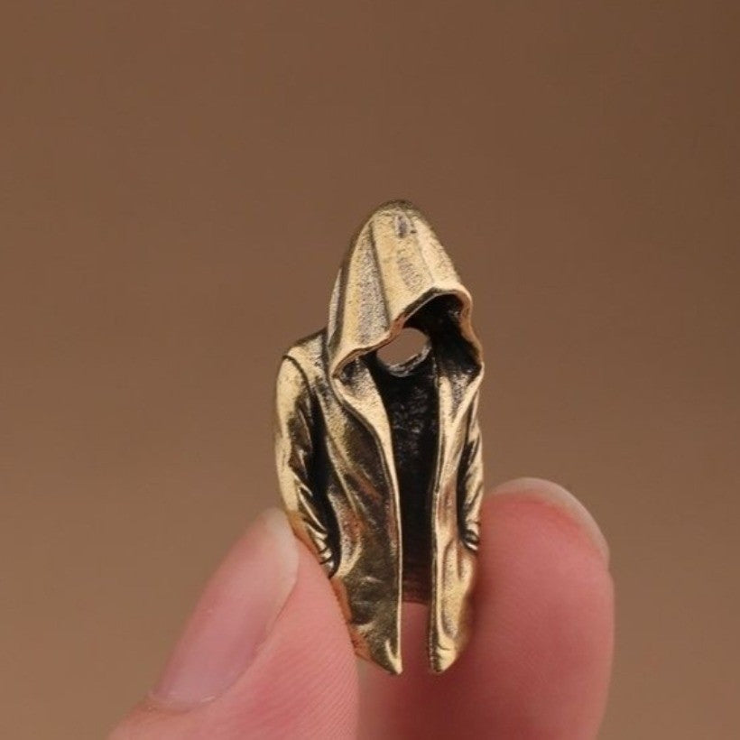 Brass Assassin Cloak Keychain Pendant Punk Style Personalized Brass Charm