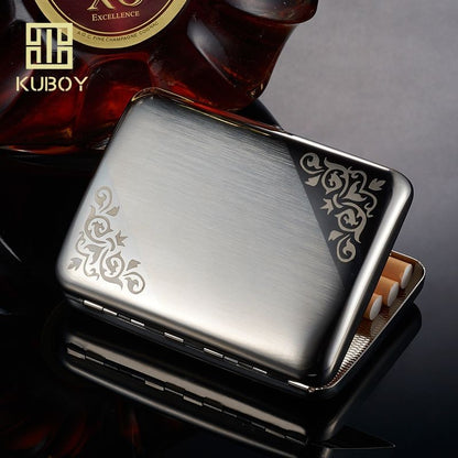 Metal Cigarette Case 16 Cig 6.5mm Slim Hand Rolled Cig Holder Men Portable Box