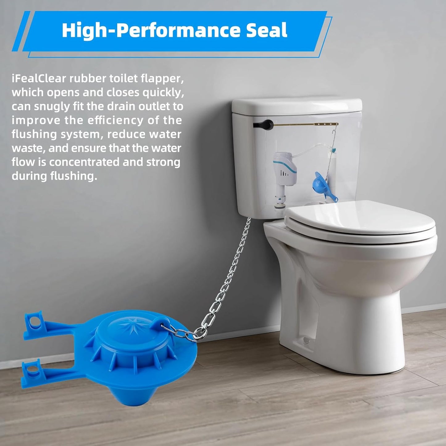 Universal 2-Inch Toilet Flappers Replacement Compatible with Gerber Toto Kohler