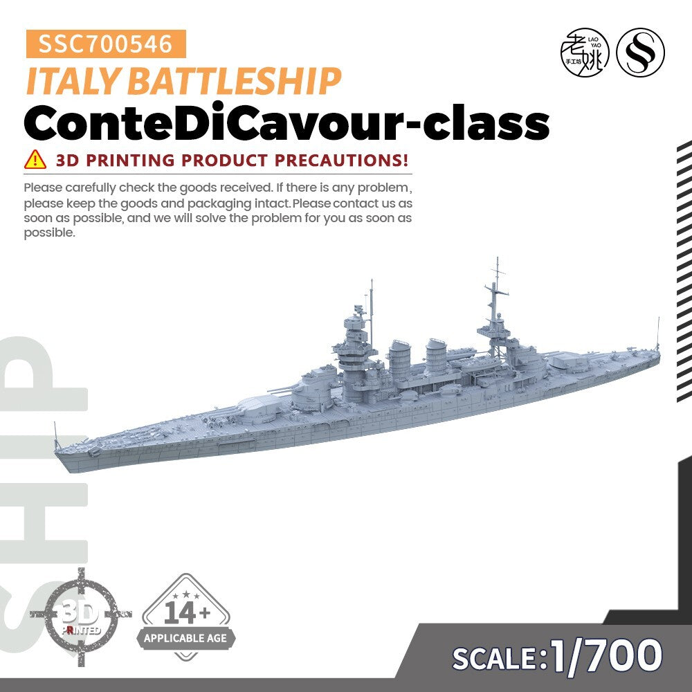 SSMODEL SSC700546 1/700 Military Model Kit Italy ConteDiCavour-class Battleship