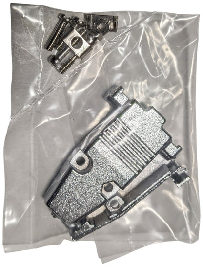 Metal D-Subminiature Hood Cover with Screws, 9 Contacts D-Sub