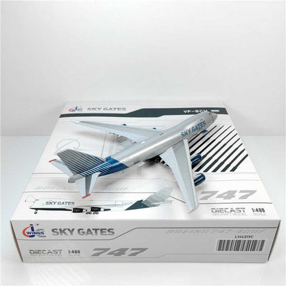 1:400 JC Wings SKY GATES BOEING B747-400F Passenger Airplane Diecast Model