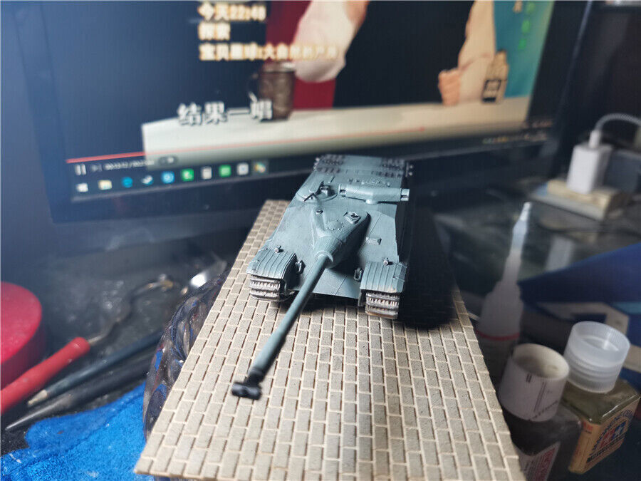 Homemade 1/72 French AMX-50 Fuxi Tank Military Jagdpanther Finished Model