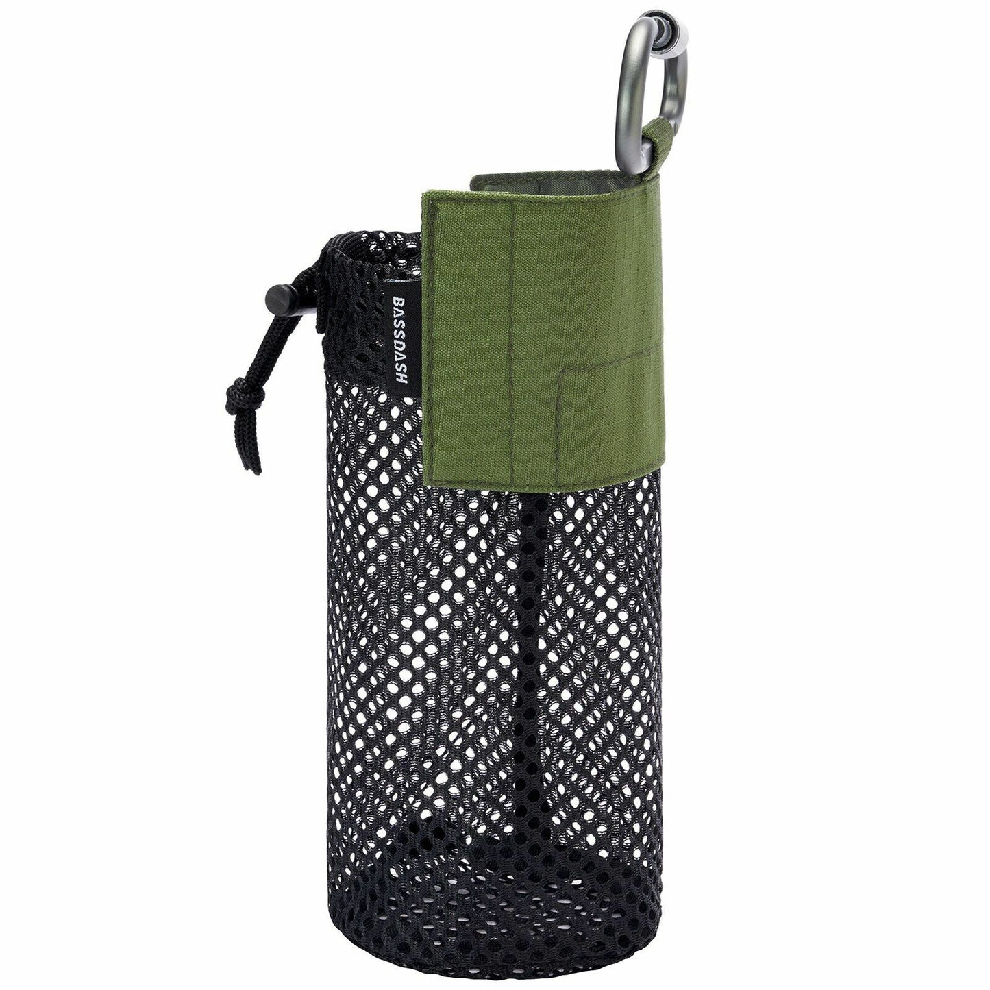 Water Bottle Pouch Mole Straps Clip Carabiner Foldable Mesh Holder Bag Travel