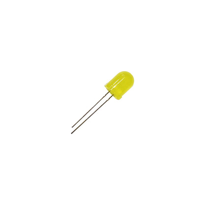 10mm Jumbo Round Yellow Diffused LED, 2-Pin Through-Hole, 1.8–2.2V 20mA - 100...
