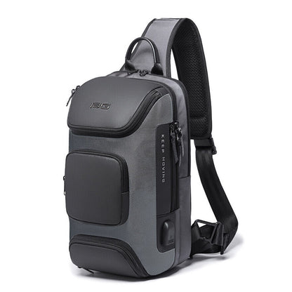 Charging Port Water Resistant Chest Pack Sling Bag Crossbody Backpack Business