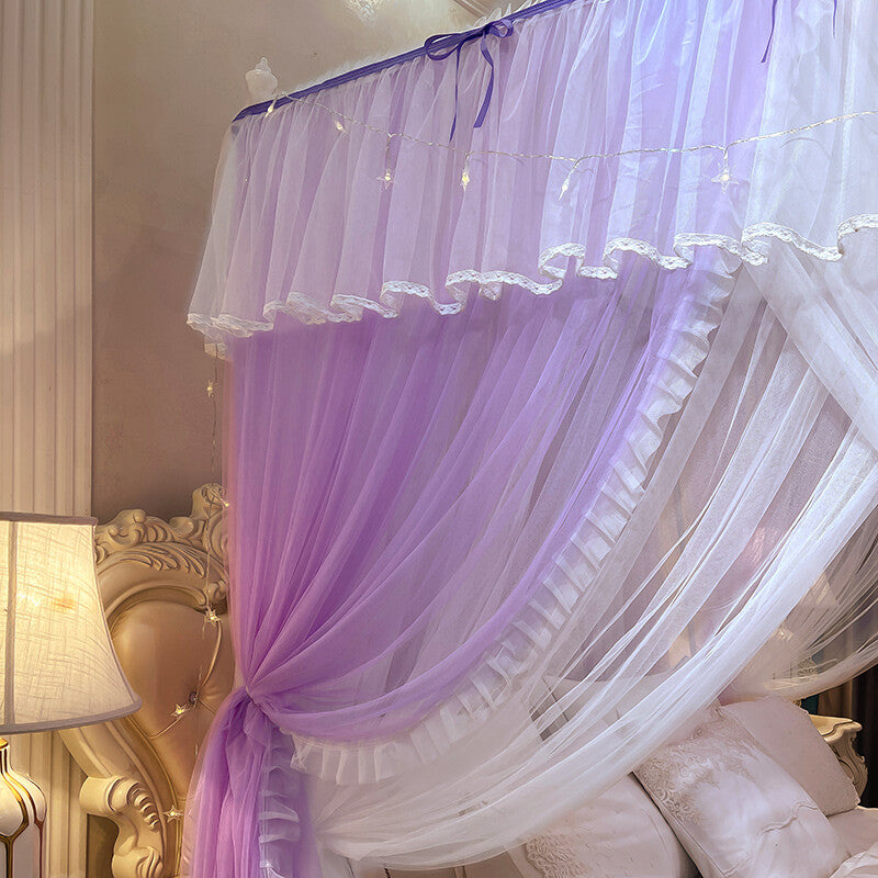 mosquito net double layers bed curtain netting valances dust proof frames queen