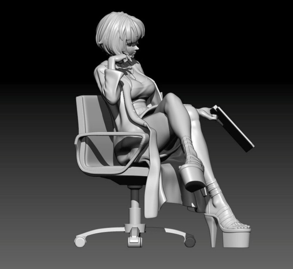 1/24 resin figures model Fantasy Japanese anime female nurse 3D print Unpainted