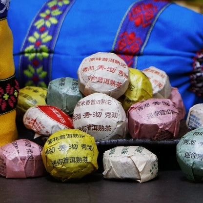 50 Pcs Different Flavor Yunnan Pu-erh Tea Mini Tuocha Puer Tuo Cha Tea Gift Bag