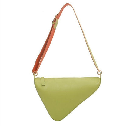 Triangular Shoulder Bag Tote Crossbody Purse Leather Messenger Bag 32*6*21.5 CM
