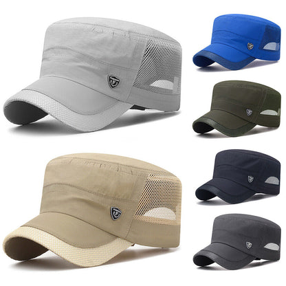 Summer Men's Mesh Flat Cap Army Hat Cadet Castro Military Patrol Baseball Casu