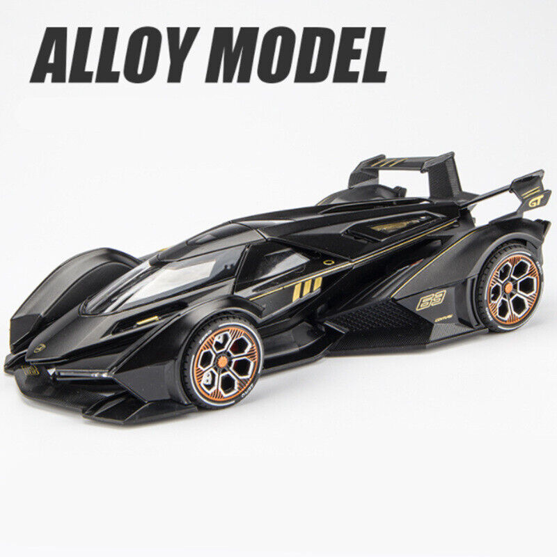 1:24 Lamborghini V12 Vision VGT Diecast Mode Car Vehicle Sound Light Kids Gifts