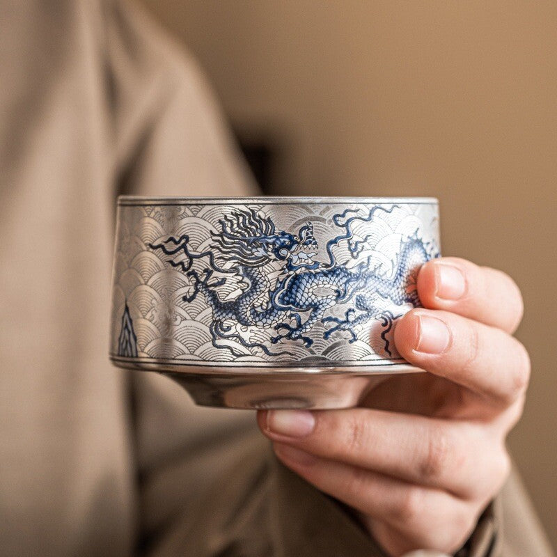 Blue And White Cup Household Tea Cup Large Capacity Ceramic Kung Fu Cup 160ml