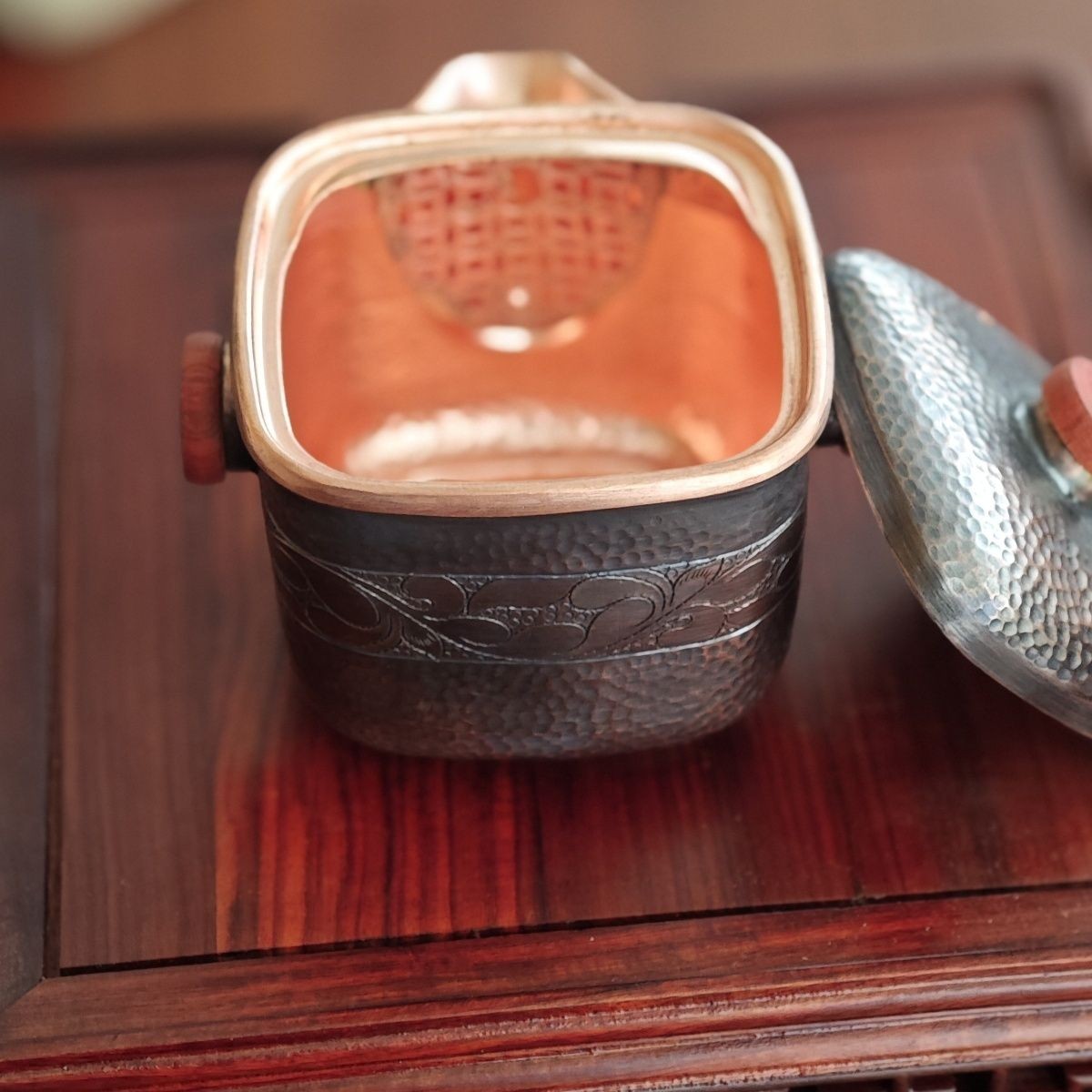 Handmade Copper Teapot 200ml Portable Gongfu Tea Pot Vintage Tea Server
