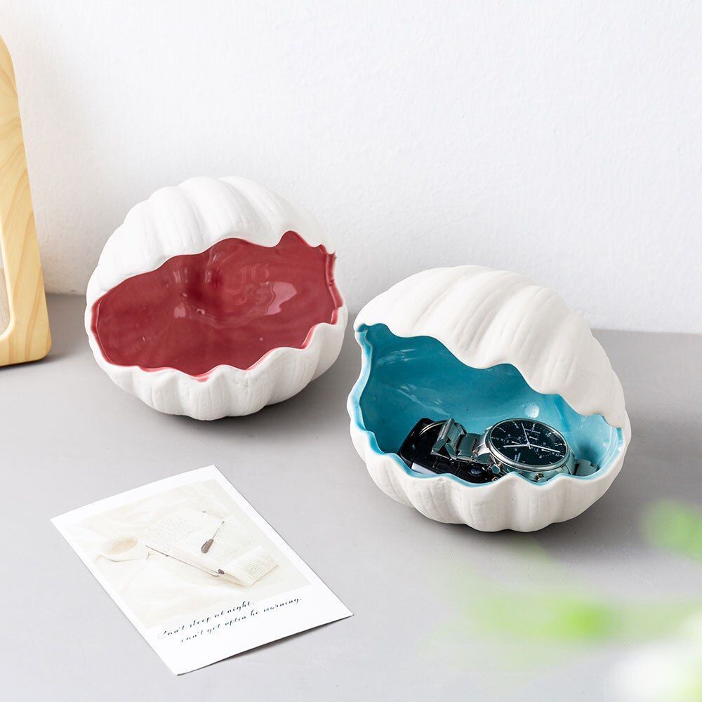 Ceramic Shell Storage Storage Modern Home Decoration Living Room Bedroom Desktop