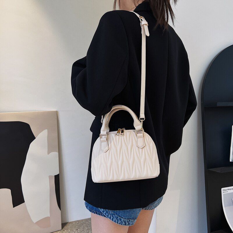 Handbag Embroidery Synthetic Leather Shoulder Bag Crossbody Shell Bag Clutch Bag