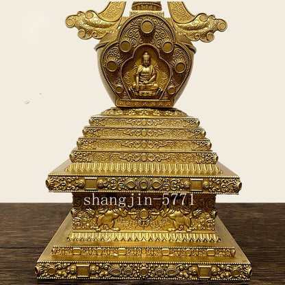 23.5cm Tibetan Buddha Pagoda Buddha Utensils Bodhi Pagoda Buddha Hall Ornaments