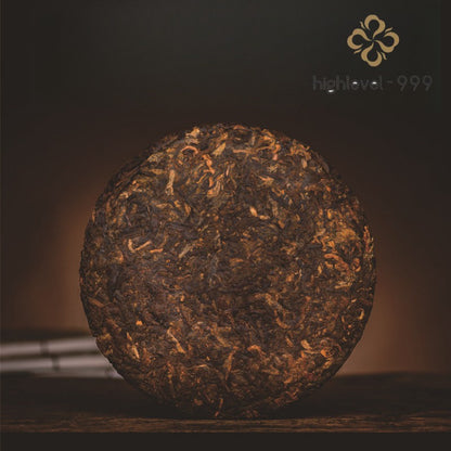 357G Ripe Pu'er Tea Cake Yunnan Bingdao 2016 Compressed Dry Leaf Tea -