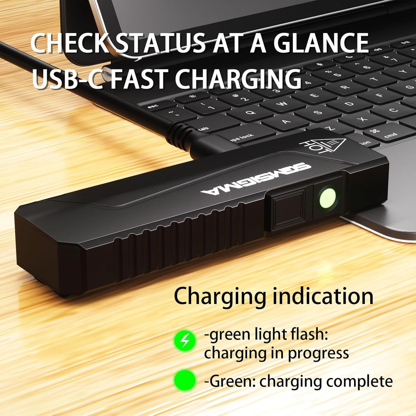 2 Pack 1500 Lumen EDC Flat Flashlight, USB-C Rechargeable Pocket Light, 6 Mode P