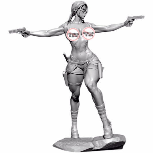 1/24 resin figure model Double shot Laura (no glassese) Unassembled Unpainted