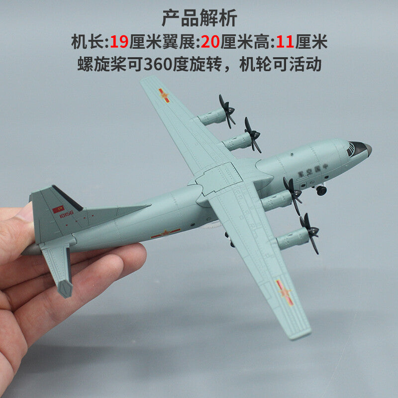 1:200 19CM AVIC China Air Force Y-9 Transport Aircraft Diecast Airplane Model